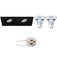 LED Inbouwspot 4W Mat Zwart - GU10 Dimbaar 4000K
