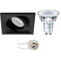 LED Recessed Spotlight Set GU10 Tiltable 3000K Matte Black
