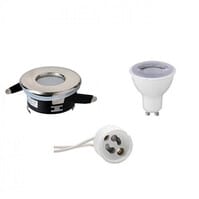 LED recessed spotlight set 6W GU10 Dimmable Matte Chrome IP65