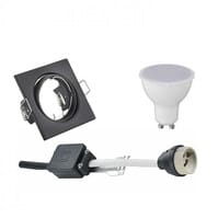 LED recessed spotlight square tiltable 6W GU10 matte black