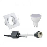 LED inbouwspot 6W kantelbaar vierkant mat wit GU10