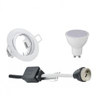 LED Inbouwspot Kantelbaar 6W GU10 - 440 lm Mat Wit 6400K