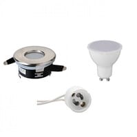 Waterdichte LED inbouwspot 4W GU10 IP65 mat chroom