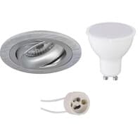 LED Inbouwspot Set 6W GU10 Kantelbaar Mat Zilver 3000K