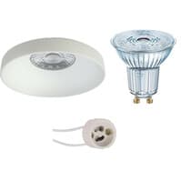Dimmable 4W GU10 LED recessed spotlight Ø70mm matte white 3000K