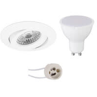 LED Recessed Spotlight 6W 420lm Tiltable GU10 3000K Matt White