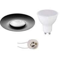 LED recessed spotlight matte black 6W 440lm IP65 GU10 6400K