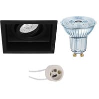 LED inbouwspot mat zwart 3,4W dimbaar GU10 3000K 36°