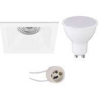 LED Recessed Spotlight 6W GU10 Square Matt White 4200K
