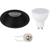 LED Inbouwspot 6W Mat Zwart 3000K GU10 - 420lm