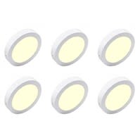 LED downlight set van 6 12W 840lm 3000K Ø170mm mat wit