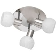 Trion Besina LED plafondspot 3-lichts mat nikkel E14