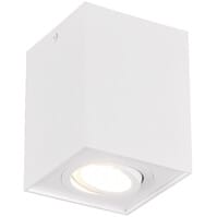 LED ceiling spotlight Trion Bisqy GU10 matte white square rotatable