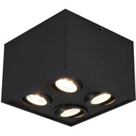 Trion Bisqy verstelbare LED plafondspot 4x GU10 mat zwart