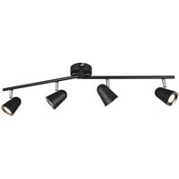LED ceiling spotlight Trion Toluno 4-light 12W 1600lm matte black