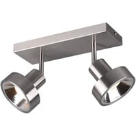 LED plafondspot Trion Leonida 2-lichts mat nikkel GU10