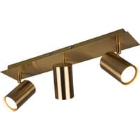 LED plafondspot Monla 3x GU10 antiek koper