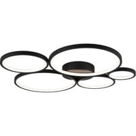 LED Ceiling Light Trion Rondy 49W 5800lm 3000K Matte Black