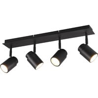 Trion Artion LED plafondspot 4x GU10 mat zwart IP44