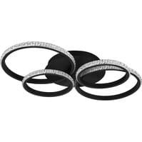 Trion Serai LED Ceiling Light Matte Black 27W Ø650 4000K Dimmable