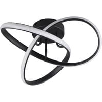 Trion Meteo LED ceiling light 15W matte black 1800lm 3000K