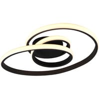 Trion Sonso LED plafondlamp mat zwart Ø530 mm dimbaar