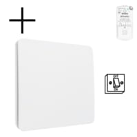 Slimme Draadloze Wandschakelaar | Wit | RF 433Mhz | 1 knop | Kinetisch | Aan/uit + dimmer | Set | Opbouw | Bediening met uw Smartphone