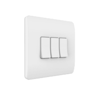 Slimme Draadloze Wandschakelaar | Wit | RF 433Mhz | 3 knoppen | Batterij | Losse knop | Opbouw | Bediening met uw Smartphone