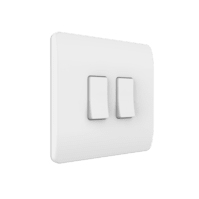 Slimme Draadloze Wandschakelaar | Wit | RF 433Mhz | 2 knoppen | Batterij | Losse knop | Opbouw | Bediening met uw Smartphone