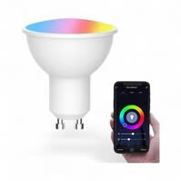 Slimme Spotlight | Smart RGB LED Lamp | Dimbaar | 16M Kleuren | GU10 Fitting | WiFi | Spraakbediening | 9W | 806lm | 2700K–6500K