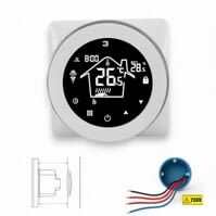 Smart WiFi Inbouw Thermostaat | Touchscreen | Voor C.V.-Installatie | Programmeerbaar | Tuya App | Google Home & Alexa | Wit Smart WiFi Inbouw Thermostaat | Touchscreen | Voor C.V.-Installatie | Programmeerbaar | Tuya App | Google Home & Alexa | Wit