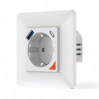 Slim inbouw stopcontact | USB + USB-C (PD) | bedienbaar via wifi / app | 230v | max 10 amp | Werkt samen met andere automatiseringen Slim inbouw stopcontact | USB + USB-C (PD) | bedienbaar via wifi / app | 230v | max 10 amp | Werkt samen met andere automatiseringen
