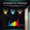 Rechthoekige zwarte LED kweeklamp met 730 watt vermogen en full spectrum verlichting voor 150x150 cm kweekruimte Rechthoekige zwarte LED kweeklamp met 730 watt vermogen en full spectrum verlichting voor 150x150 cm kweekruimte