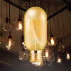 Amberkleurige T45 LED buis filament lamp met E27 fitting, 4W, 2200K warm licht, 360 lumen Amberkleurige T45 LED buis filament lamp met E27 fitting, 4W, 2200K warm licht, 360 lumen