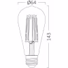HLW LED 10x LED Lamp E27 Edison Filament Brinton 6W ST64 Dimbaar HLW LED 10x LED Lamp E27 Edison Filament Brinton 6W ST64 Dimbaar
