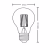 HLW LED LED Lamp Filament Trion Limpo E27 8W 2700K Dimbaar Glas HLW LED LED Lamp Filament Trion Limpo E27 8W 2700K Dimbaar Glas