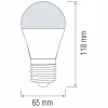 Ronde LED lamp met filament, E27 fitting, 15W vermogen, warm wit licht 3000K, 1400 lumen, dimbaar glas Ronde LED lamp met filament, E27 fitting, 15W vermogen, warm wit licht 3000K, 1400 lumen, dimbaar glas