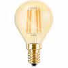 Tien amberkleurige E14 LED kogel filament lampen 4W 2200K warm licht 360 lumen voordeelpak Tien amberkleurige E14 LED kogel filament lampen 4W 2200K warm licht 360 lumen voordeelpak