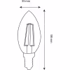 E14 LED kaarslamp filament in warm wit 2700K met 4W vermogen en 320 lumen lichtopbrengst E14 LED kaarslamp filament in warm wit 2700K met 4W vermogen en 320 lumen lichtopbrengst