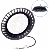Ronde zwarte LED UFO high bay lamp 150W met 13500 lumen en neutraal wit licht 4000K waterdicht IP65