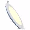 Zes ronde slanke inbouw LED downlights 9W warm wit 2700K met 540 lumen lichtopbrengst Zes ronde slanke inbouw LED downlights 9W warm wit 2700K met 540 lumen lichtopbrengst