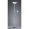 ronde LED vloerlamp in mat nikkel en aluminium met E27 fitting en maximaal 18W vermogen ronde LED vloerlamp in mat nikkel en aluminium met E27 fitting en maximaal 18W vermogen