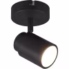 Mat zwarte LED wandlamp van aluminium met GU10 fitting en spatwaterdichte IP44 bescherming Mat zwarte LED wandlamp van aluminium met GU10 fitting en spatwaterdichte IP44 bescherming