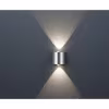 Mat nikkel LED wandlamp 6W met warm wit 3000K licht, up&down verlichting, 600 lumen Mat nikkel LED wandlamp 6W met warm wit 3000K licht, up&down verlichting, 600 lumen
