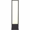 Rechthoekige mat antraciet staande buitenlamp van aluminium met warm wit 15W LED licht Rechthoekige mat antraciet staande buitenlamp van aluminium met warm wit 15W LED licht