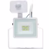 rechthoekige zwarte LED bouwlamp 10 watt met bewegingssensor en waterdichte behuizing IP65, koud wit licht 6400K rechthoekige zwarte LED bouwlamp 10 watt met bewegingssensor en waterdichte behuizing IP65, koud wit licht 6400K