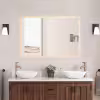 Rechthoekige LED spiegel 80x120cm met dimbare verlichting en instelbare kleurtemperatuur, verwarmd oppervlak Rechthoekige LED spiegel 80x120cm met dimbare verlichting en instelbare kleurtemperatuur, verwarmd oppervlak