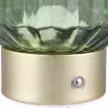 Mat messing LED tafellamp met groen glazen kap, 1.5W warm wit licht 3000K, oplaadbare batterij Mat messing LED tafellamp met groen glazen kap, 1.5W warm wit licht 3000K, oplaadbare batterij