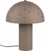 Taupe metalen LED tafellamp met E14 fitting en één lichtpunt tot 28W Taupe metalen LED tafellamp met E14 fitting en één lichtpunt tot 28W