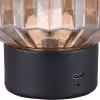 HLW LED LED Table Lamp - Trion Doli - 1.5W - Warm White 3000K - Rechargeable batteries - Matte Black - Metal - Amber Glass HLW LED LED Table Lamp - Trion Doli - 1.5W - Warm White 3000K - Rechargeable batteries - Matte Black - Metal - Amber Glass